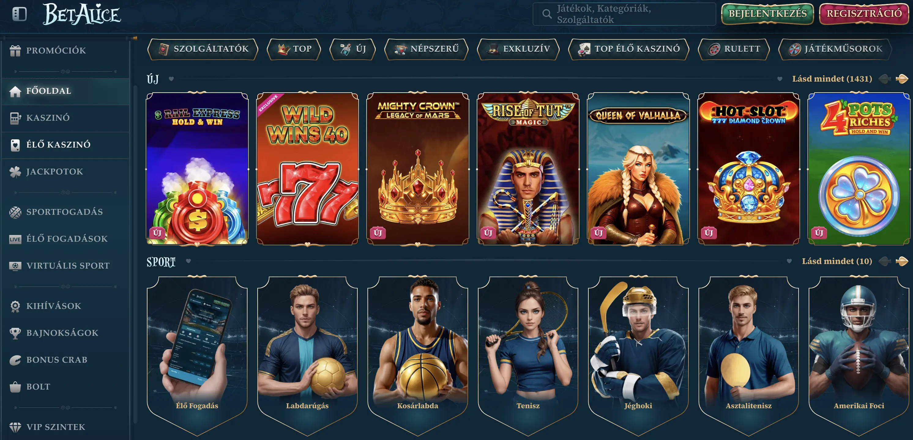 Játékkínálat az új kaszinókban – uj online casino: nyerőgépek és élő játékok Játékkínálat az új kaszinókban – uj online casino